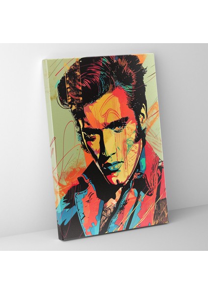 Andy Warhol Elvis Presley Kanvas Tablo - Andy Warhol, Duvar Dekorasyonu, Andy Warhol, Duvar Sanatı, 50 x 70 cm