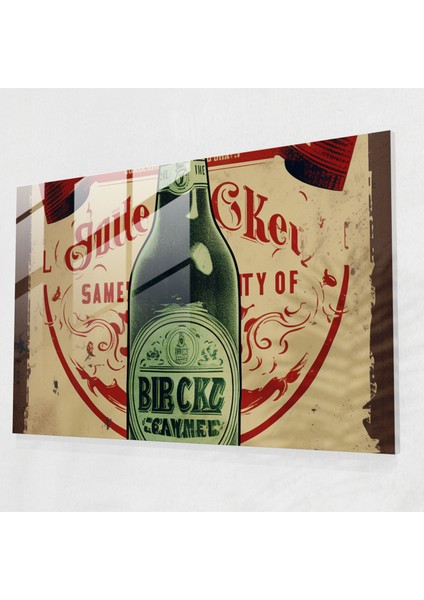 Bira Ev Dekorasyonu - Bira, Modern Sanat, Vintage Poster Tasarımı, Rustik Dokular, 30X45
