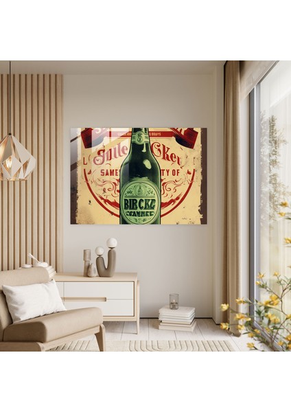 Bira Ev Dekorasyonu - Bira, Modern Sanat, Vintage Poster Tasarımı, Rustik Dokular, 30X45 fiyatları
