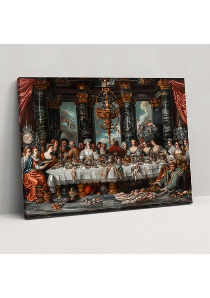 Barok Tarzı Tablo Duvar Sanatı - Barok, Duvar Sanatı, Kanvas Tablo, Duvar Dekorasyonu, 70 x 50 cm