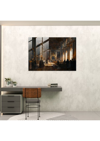 Barok Tarzı Resim Cam Duvar Sanatı - Barok, Duvar Süslemesi, Barok Tarzı Resim, Cam Sanatı, 45X30