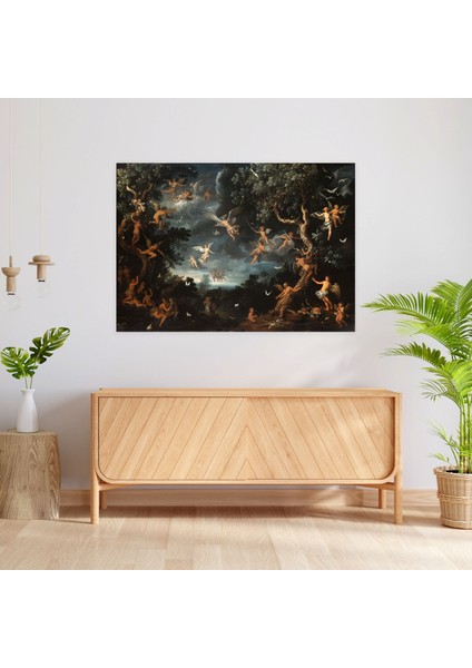 Efsanevi Savaş Duvar Tablosu - Barok, Barok Tarzı Tablo, Kanvas Tablo, Kanvas Tablo, 70 x 50 cm