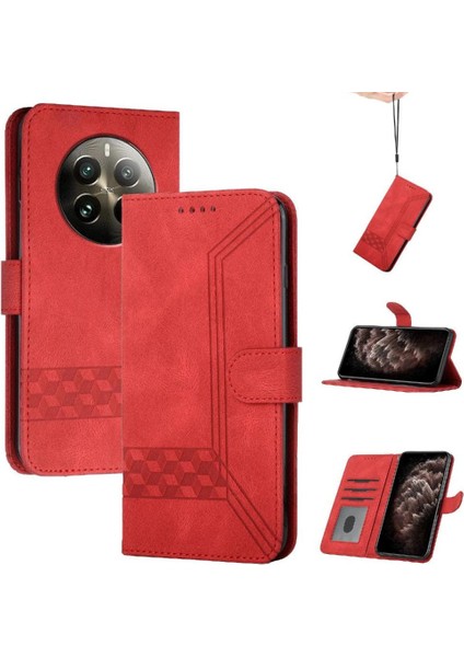 Kullanışlı Stand Özelliği Kart Kapağı ile Realme 12 Plus Cüzdan ile Uyumlu (Yurt Dışından)