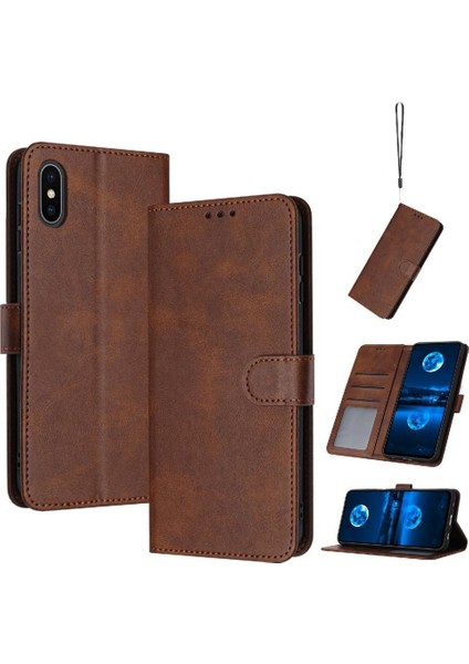Toka ile IPhone Xs Max Için Flip Case Kickstand Pu Deri Saf Renk (Yurt Dışından) fiyatları