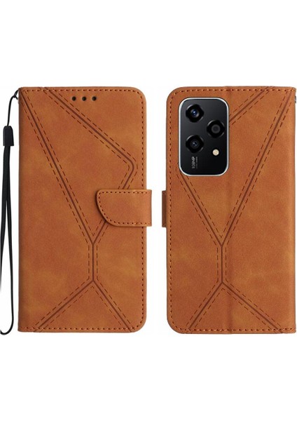 Onur 200 Lite Için Flip Case Yumuşak Pu Deri Deri Cüzdan Yüksek Kalite (Yurt Dışından)