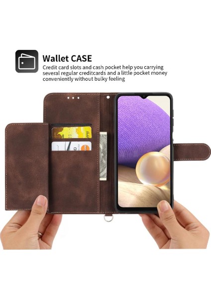 Samsung Galaxy A32 5g Kabartmalı Bileklik Çoklu Kredi Için Flip Case (Yurt Dışından) indirimleri