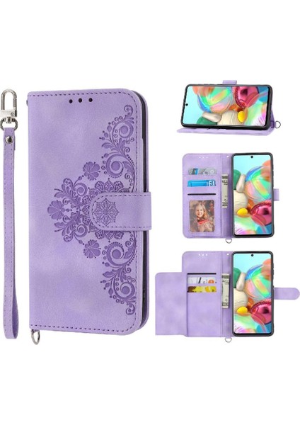 Samsung Galaxy A51 4g Bileklik Kabartmalı Çoklu Kredi Için Flip Case (Yurt Dışından)