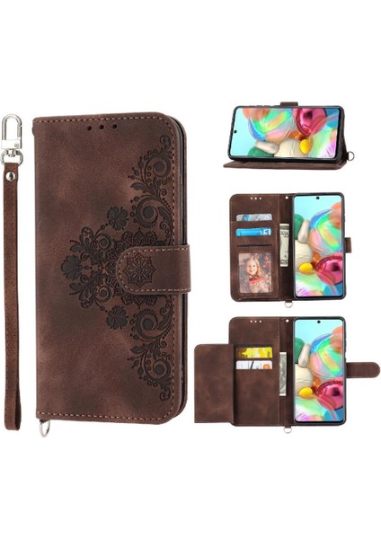 Samsung Galaxy A51 4g Bileklik Kabartmalı Çoklu Kredi Için Flip Case (Yurt Dışından)