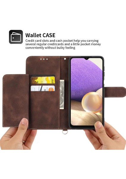 Samsung Galaxy A32 4g Darbeye Dayanıklı Bileklik Çoklu Kredi Için Flip Case (Yurt Dışından) indirimleri