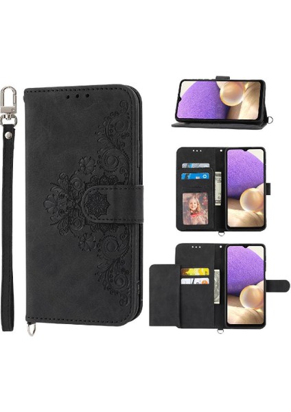 Samsung Galaxy A32 5g Kabartmalı Bileklik Çoklu Kredi Için Flip Case (Yurt Dışından) modelleri