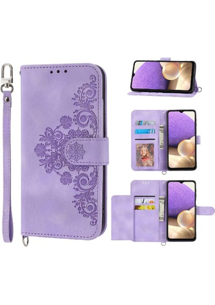 Samsung Galaxy A32 4g Darbeye Dayanıklı Bileklik Çoklu Kredi Için Flip Case (Yurt Dışından)