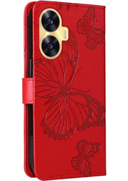 Kart Yuvası Standı Manyetik ile Realme C55 4g Flip Kickstand Için Flip Case (Yurt Dışından) fiyatları
