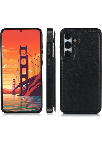 Cüzdan Kılıf Samsung Galaxy A15 4g/5g Pu Deri Kart Tutucu Toka ile (Yurt Dışından)