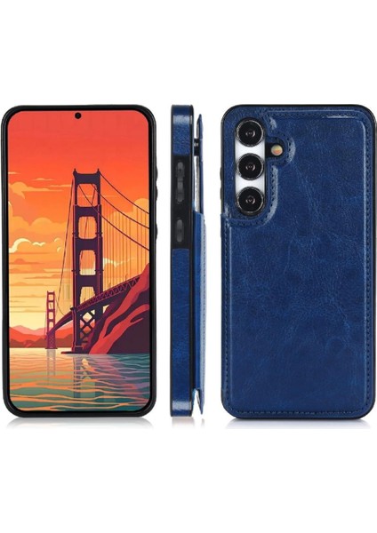 Cüzdan Kılıf Samsung Galaxy A15 4g/5g Pu Deri Kart Tutucu Toka ile (Yurt Dışından)