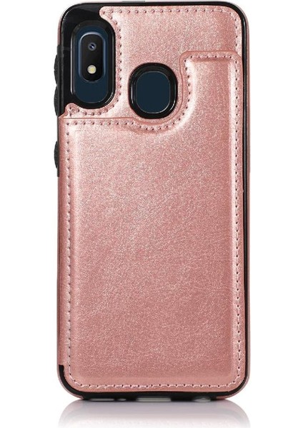 Cüzdan Kılıf Samsung Galaxy A20E / A10E Pu Deri Çift Manyetik (Yurt Dışından)