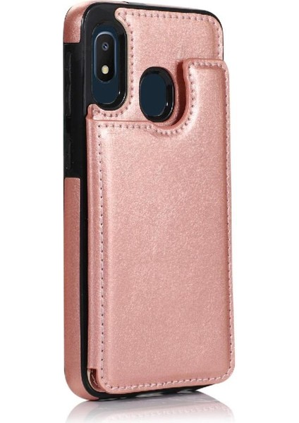 Cüzdan Kılıf Samsung Galaxy A20E / A10E Pu Deri Çift Manyetik (Yurt Dışından)
