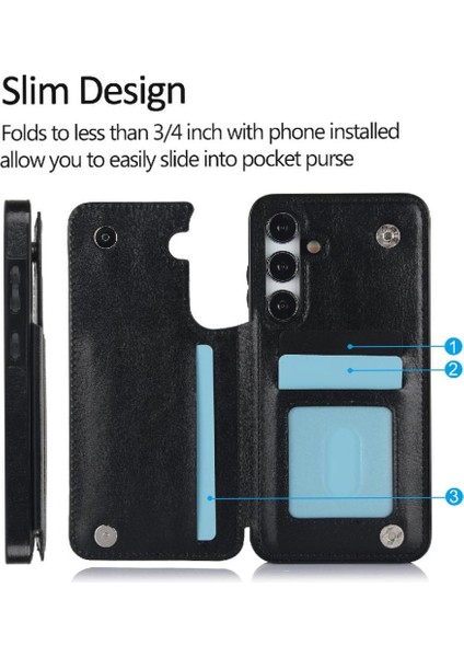 Kart Tutucu Kickstand ile Samsung Galaxy S23 Kart Yuvaları Için Cüzdan Kılıf (Yurt Dışından) fiyatları