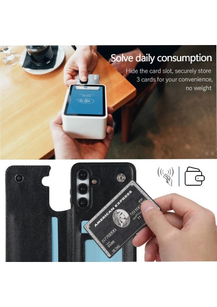 Kart Tutucu Kickstand ile Samsung Galaxy S23 Kart Yuvaları Için Cüzdan Kılıf (Yurt Dışından) fırsatları