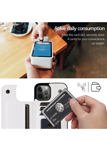 Kart Tutucu ile IPhone 14 Pro Max Pu Deri Kickstand Için Cüzdan Kılıf (Yurt Dışından) fiyatları