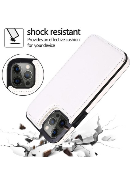 Kart Tutucu ile IPhone 14 Pro Max Pu Deri Kickstand Için Cüzdan Kılıf (Yurt Dışından) modelleri