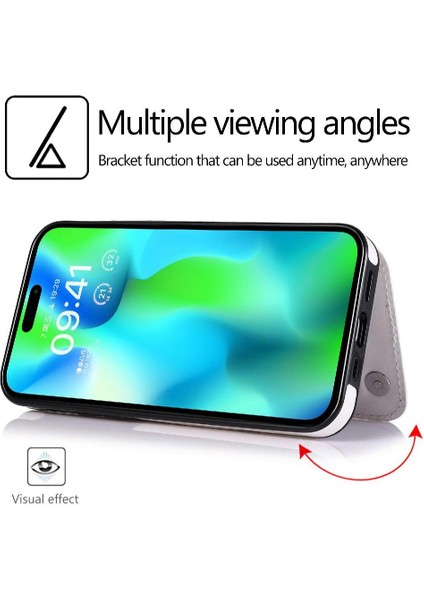 Kart Tutucu ile IPhone 14 Pro Max Pu Deri Kickstand Için Cüzdan Kılıf (Yurt Dışından) fırsatları