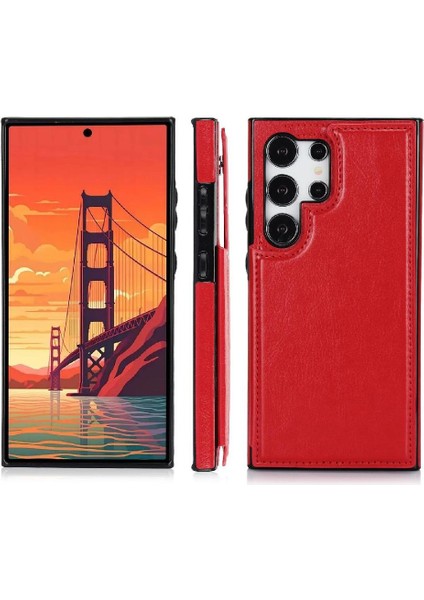 Samsung Galaxy S24 Ultra Kart Yuvaları Için Cüzdan Kılıf Pu Deri Çift (Yurt Dışından) indirimleri