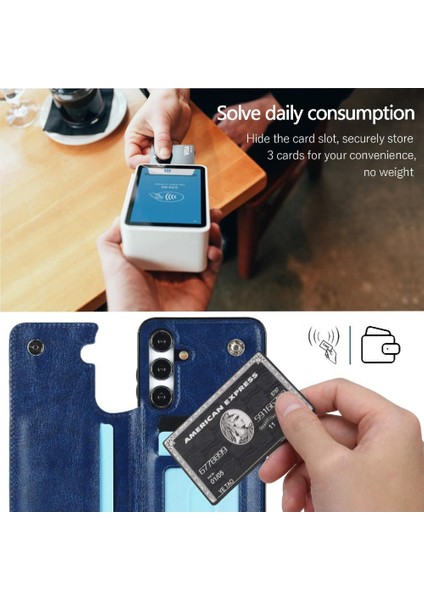 Kart Tutucu ile Samsung Galaxy S24 Çift Manyetik Toka Için Cüzdan Kılıf (Yurt Dışından) fırsatları