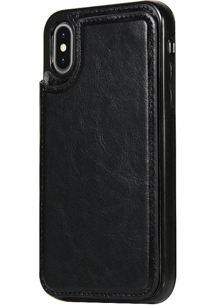 Kart Tutucu Kickstand Çift Manyetik ile IPhone Xs Max Için Cüzdan Kılıf (Yurt Dışından) fiyatları