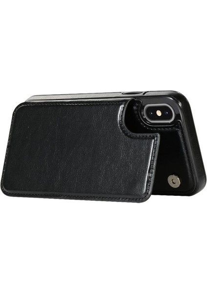 Kart Tutucu Kickstand Çift Manyetik ile IPhone Xs Max Için Cüzdan Kılıf (Yurt Dışından) fırsatları