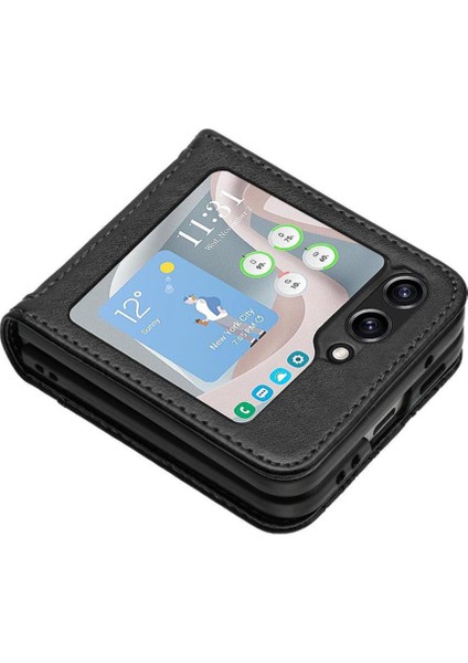 Samsung Galaxy Z Flip5 Pu Deri Kart Tutucu Bilek Kayışı Için Filp Durumda (Yurt Dışından)