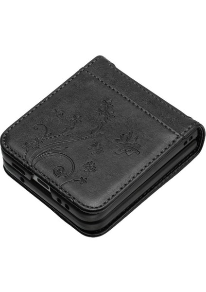 Samsung Galaxy Z Flip5 Pu Deri Kart Tutucu Bilek Kayışı Için Filp Durumda (Yurt Dışından)