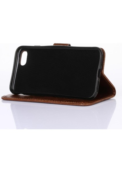IPhone 7 Için Filp Durumda Artı Kickstand Kart Tutucu Pu Deri Bilek Kayışı (Yurt Dışından)