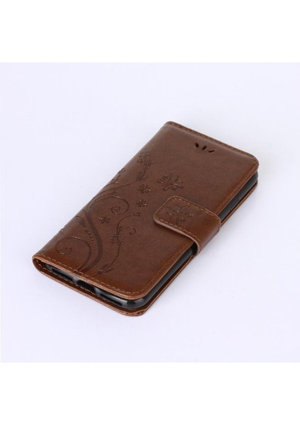IPhone 7 Için Filp Durumda Artı Kickstand Kart Tutucu Pu Deri Bilek Kayışı (Yurt Dışından)