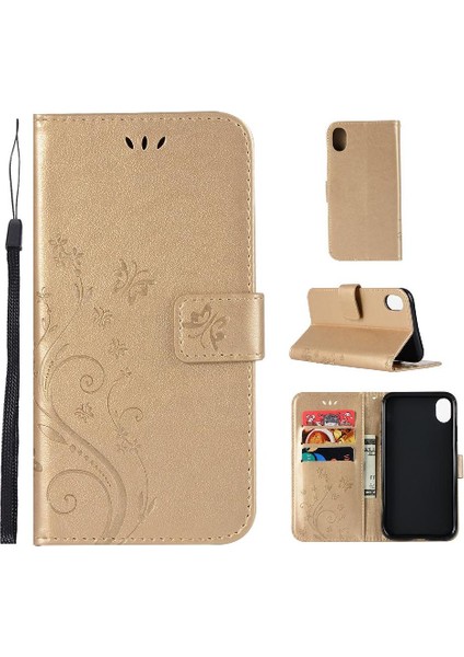 IPhone Xs Max Manyetik Kapatma Kickstand Pu Deri Bilek Için Filp Durumda (Yurt Dışından)