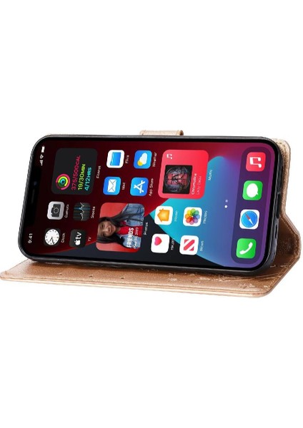 IPhone 15 Için Filp Durumda Pro Max Kart Tutucu Pu Deri Manyetik Kapatma (Yurt Dışından)