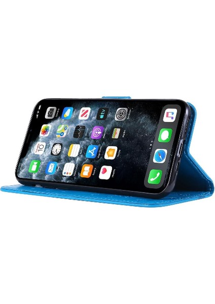 IPhone 11 Için Filp Durumda Pro Max Kart Tutucu Bilek Kayışı Kickstand Pu (Yurt Dışından)