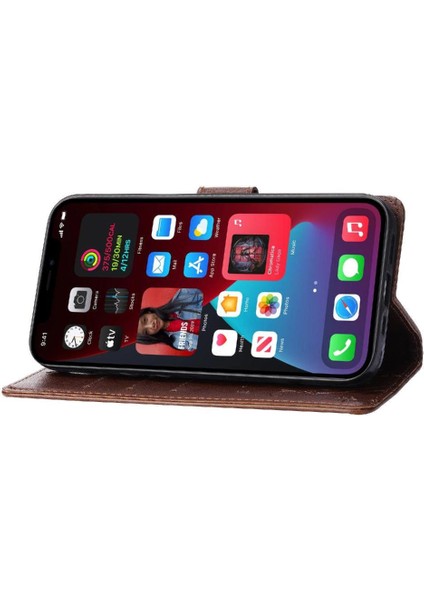 IPhone 15 Için Filp Durumda Artı Pu Deri Kickstand Kart Tutucu Bilek Kayışı (Yurt Dışından) indirimleri
