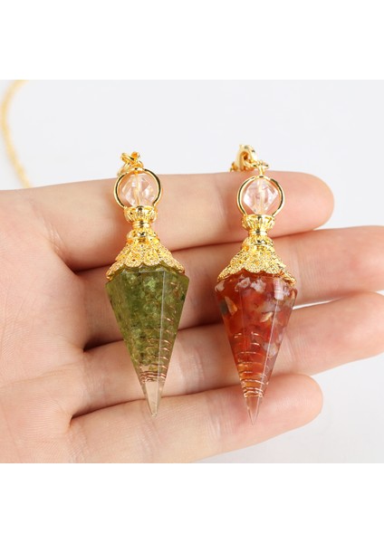 No.8 Boyutu 1 Adet Doğal Taş Kuvars Kaya Choler Kristal Altıgen Sivri Reiki Çakra Kolye Sarkaç Takı Aksesuarları Unisex Için (Yurt Dışından)