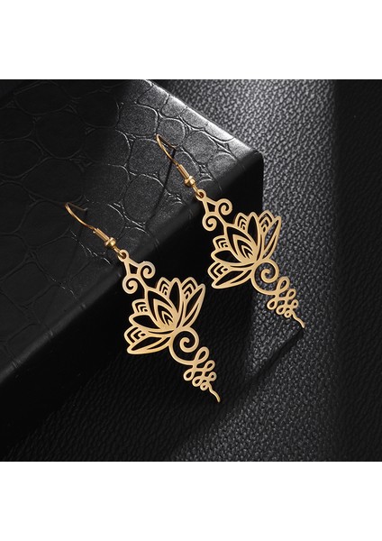 AL19233-ALTIN Kadın Cadı Düğümü Kolye Paslanmaz Çelik Irlandalı Celtic Knot Kolye Moda Charm Sihirli Takı Kızlar Için Hediyeler (Yurt Dışından)