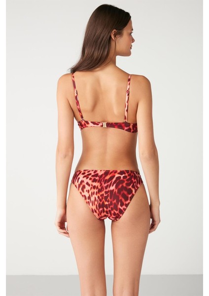 Lohemdan Leopar Desenli Destekli Bikini