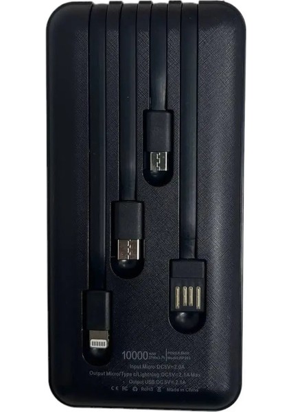 HP-205 10000 Mah Dijital Göstergeli 4 Girişli Powerbank