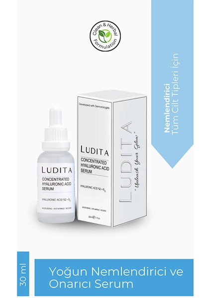 Ludita Yoğun Nemlendirici ve Onarıcı Serum Hyaluronic Acid + B5