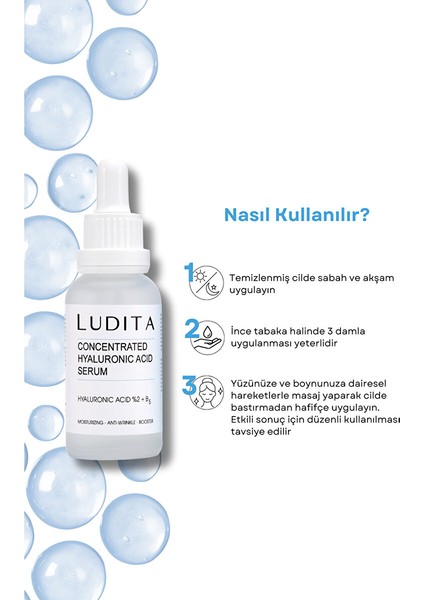 Ludita Yoğun Nemlendirici ve Onarıcı Serum Hyaluronic Acid + B5