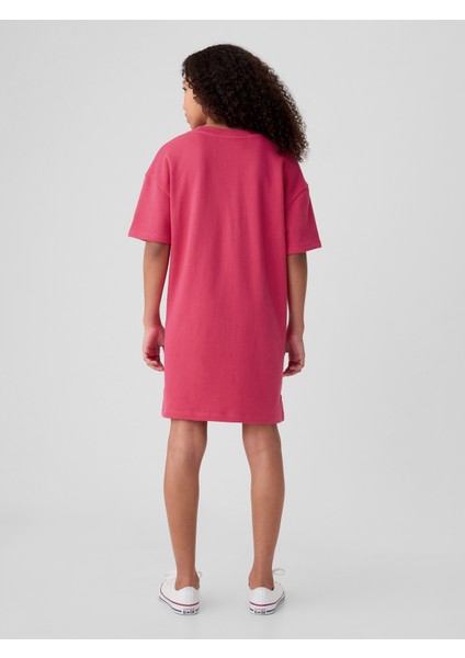 Kız Çocuk Pembe Gap Logo Oversized Elbise