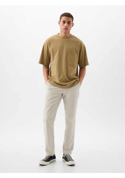 Erkek Gri Slim Fit Modern Khaki Pantolon