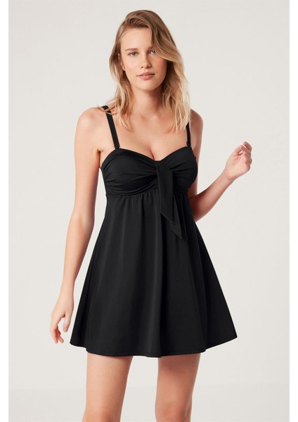 Fracı Parlak Kumaş Elbise Mayo