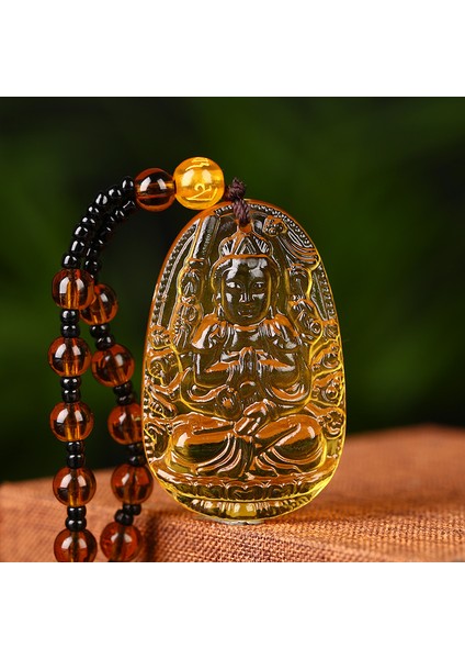 A Sitrin Guardian Buda Kolye Kolye Boncuklu Zincir Erkekler Kadınlar Için Takı Hediye D88 (Yurt Dışından)