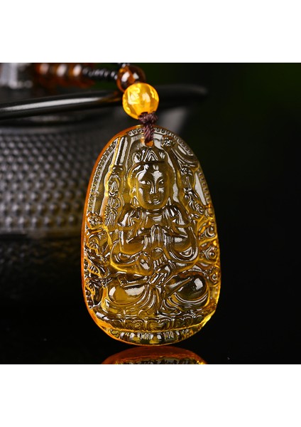 A Sitrin Guardian Buda Kolye Kolye Boncuklu Zincir Erkekler Kadınlar Için Takı Hediye D88 (Yurt Dışından)