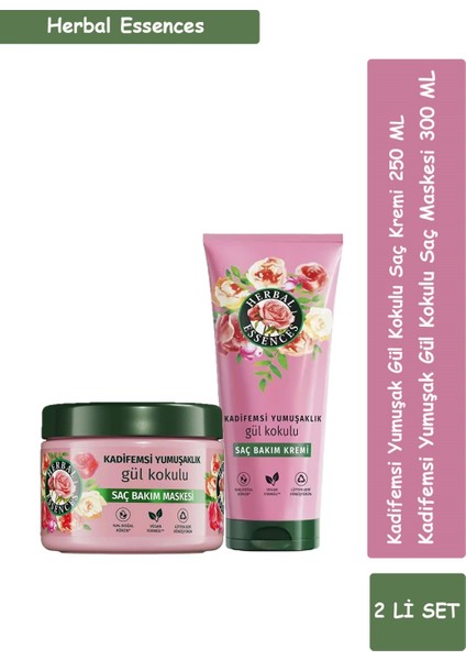 Herbal Essences Kadifemsi Yumuşaklık Gül Kokulu Saç Bakım Set