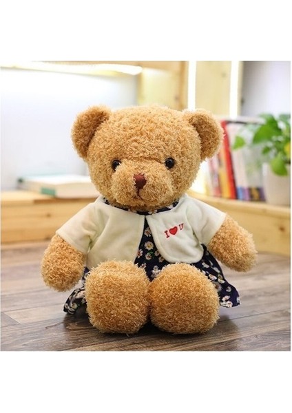 30 cm Hayvan Teddy Bear Doll Peluş Yama Ayı Peluş Oyuncak Çocuk Doğum Günü Noel Hediyesi T (Yurt Dışından)